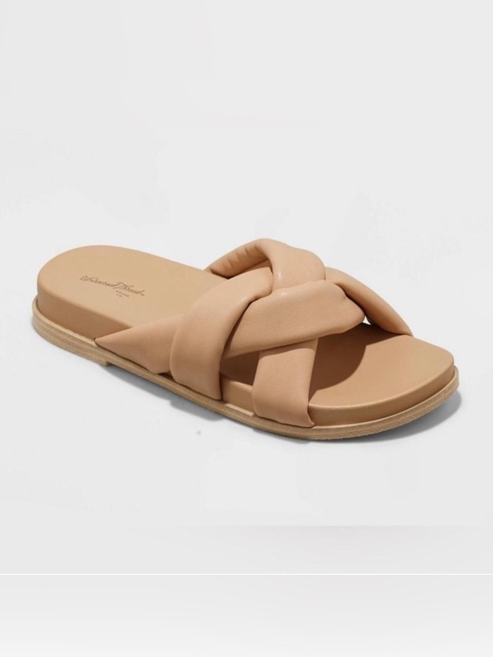 Universal Thread Women's Cosette Padded Slide Sandals in Tan